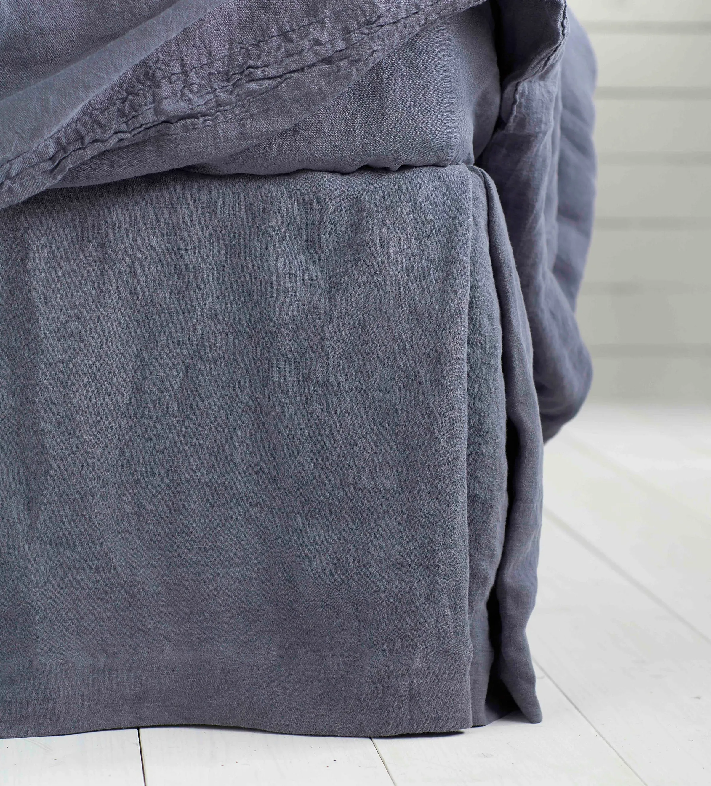Linen Valance with Pleated Corners - French Blue product