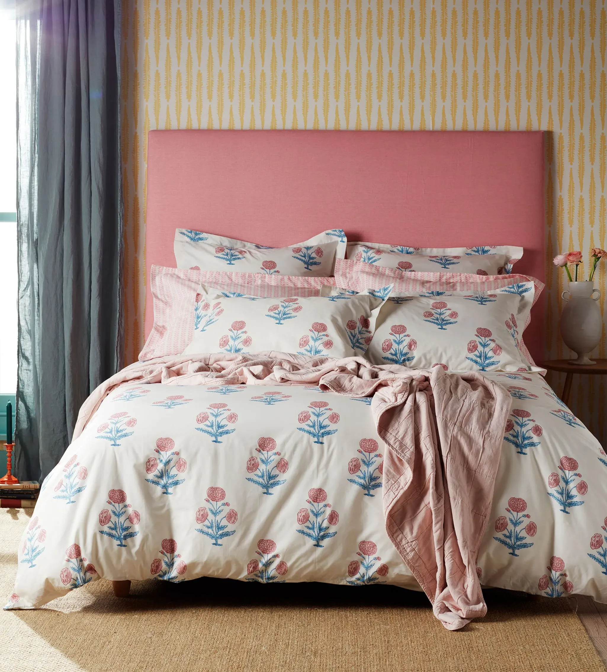 Molly Mahon Poppy Duvet Cover - Off White, Cotton product