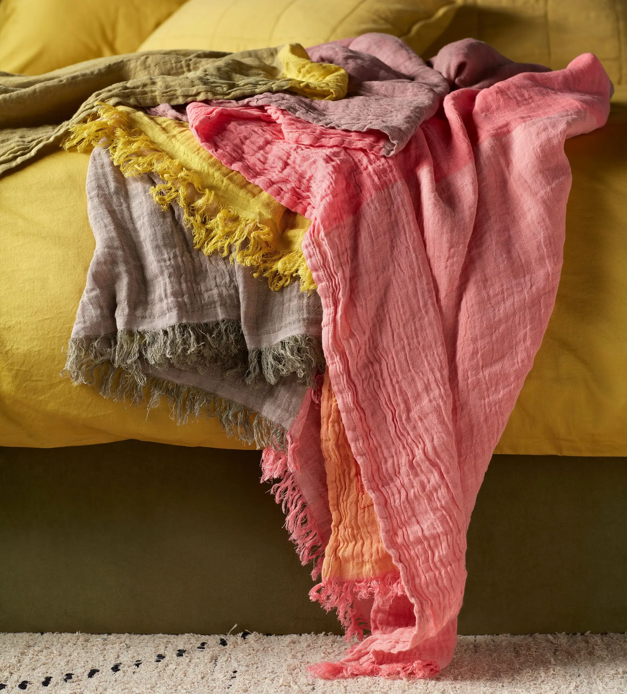Nora Cotton Linen Throw - Multi-Colour product