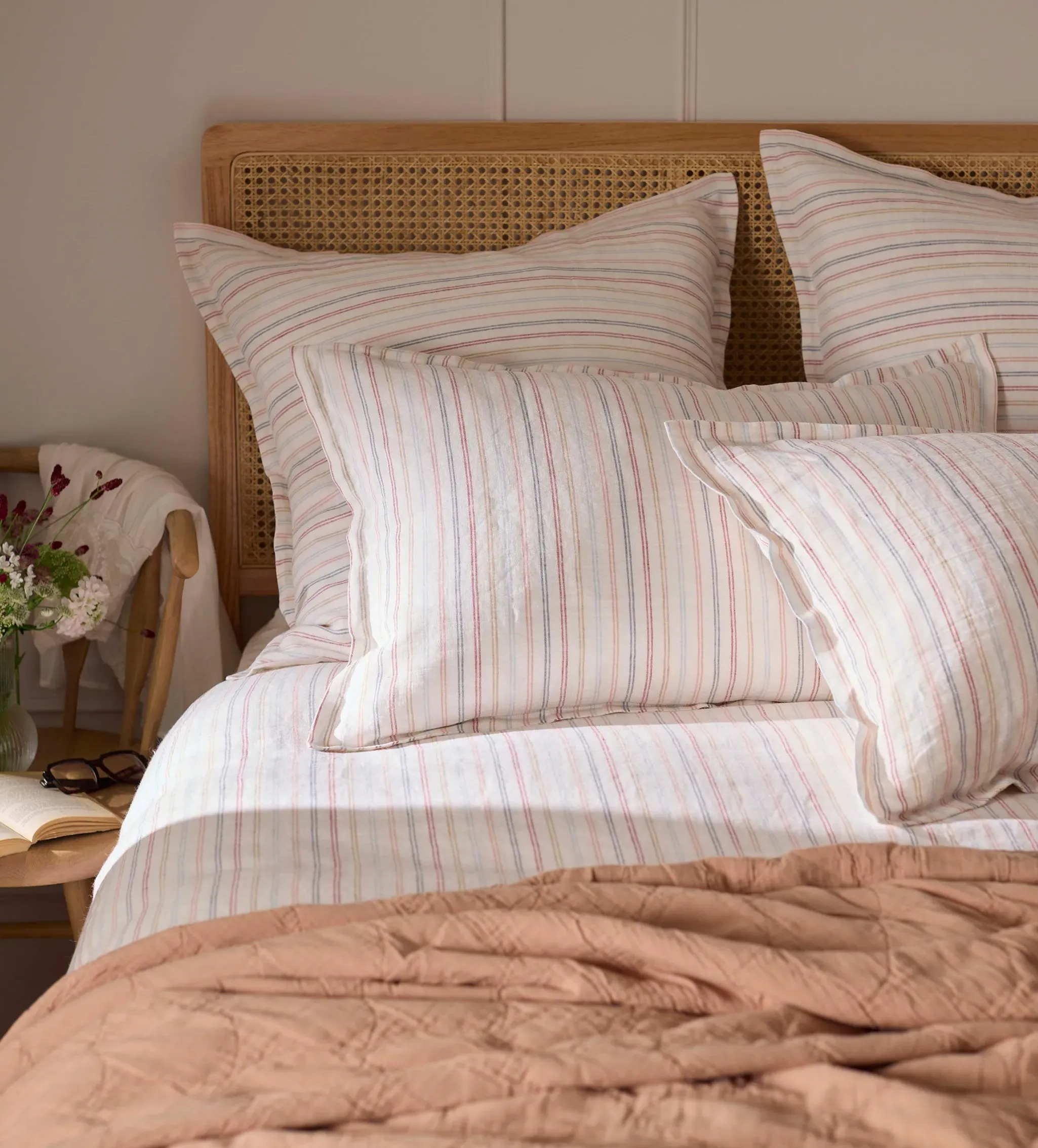 Olivia Stripe Pillowcase - Linen product