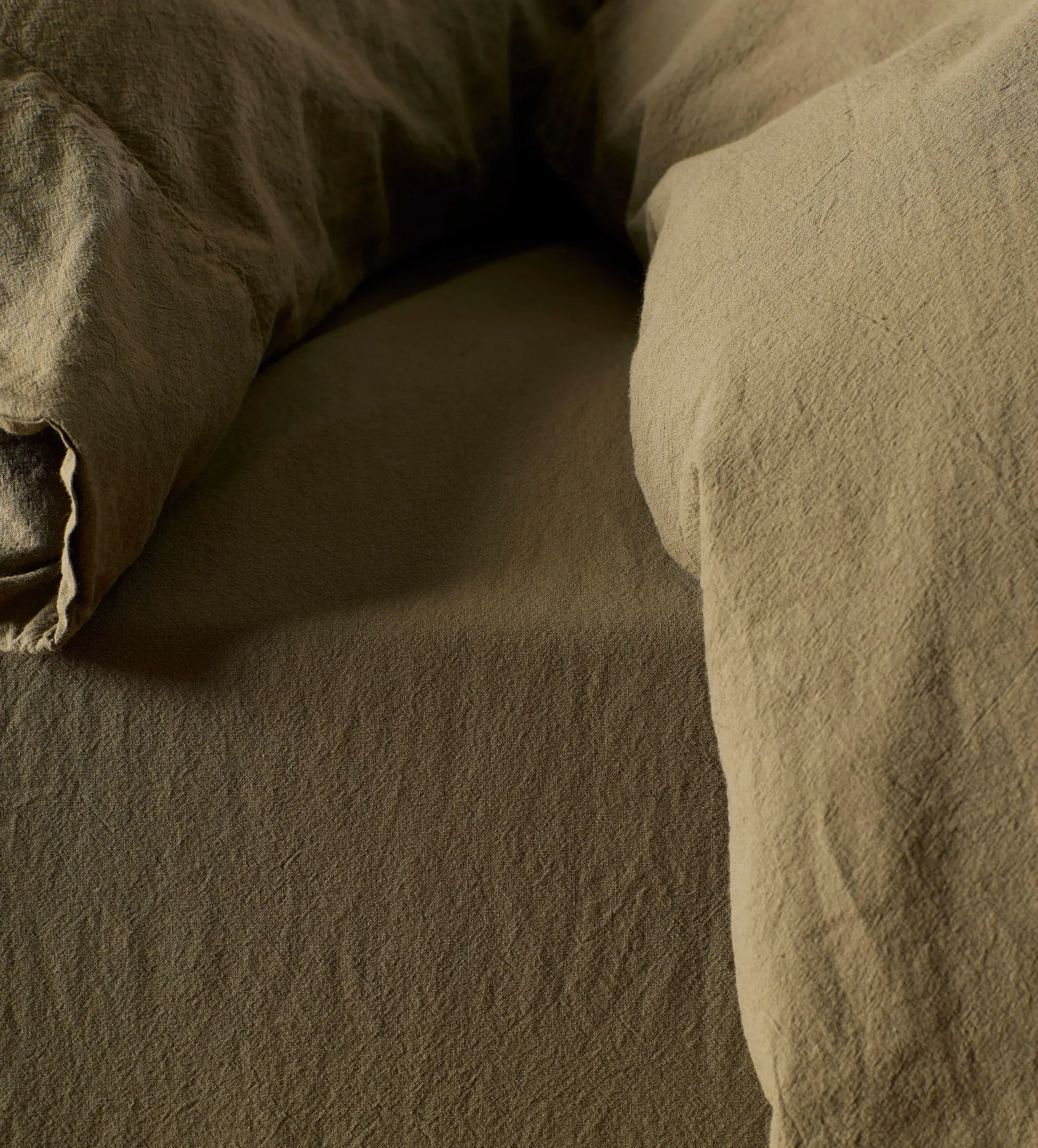 Organic Cotton Fitted Sheet - Khaki Green product