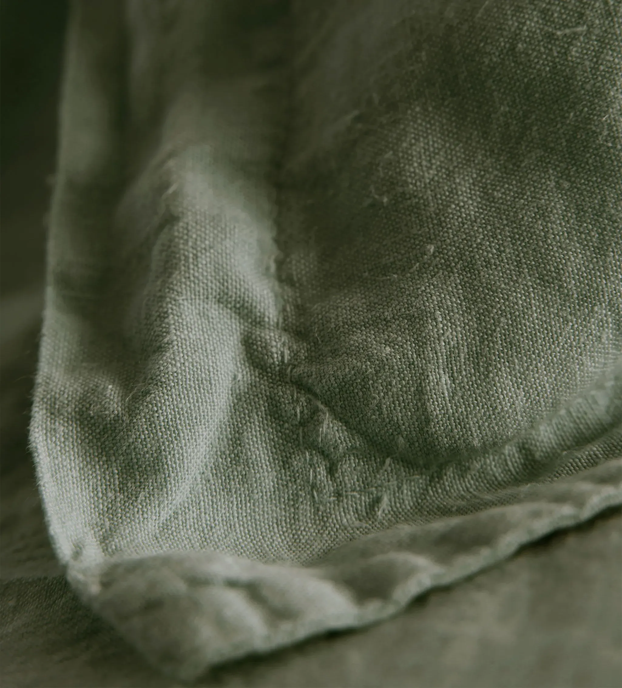Oxford Pillowcase - Olive Green, Linen product