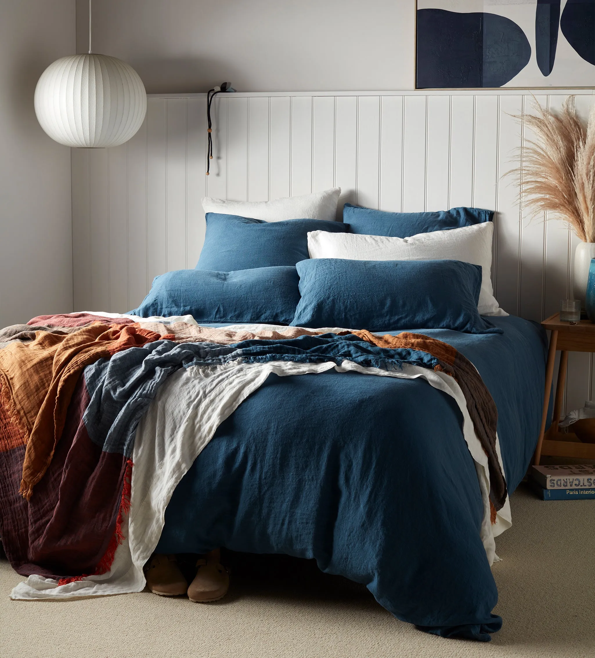 Peacock Linen Duvet Cover - Peacock, Linen product