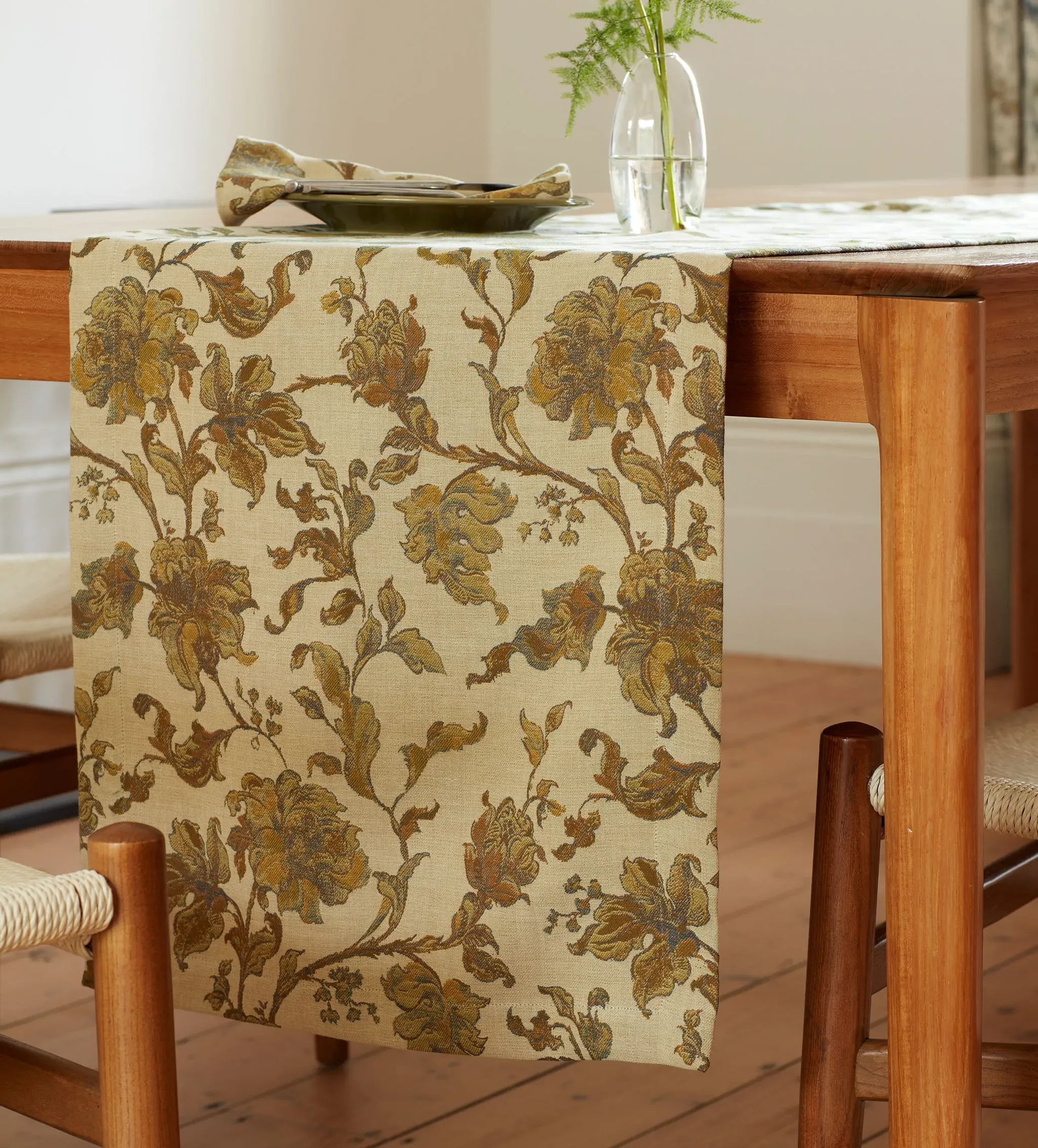 Rosie Floral Jacquard Table Runner - Cotton product