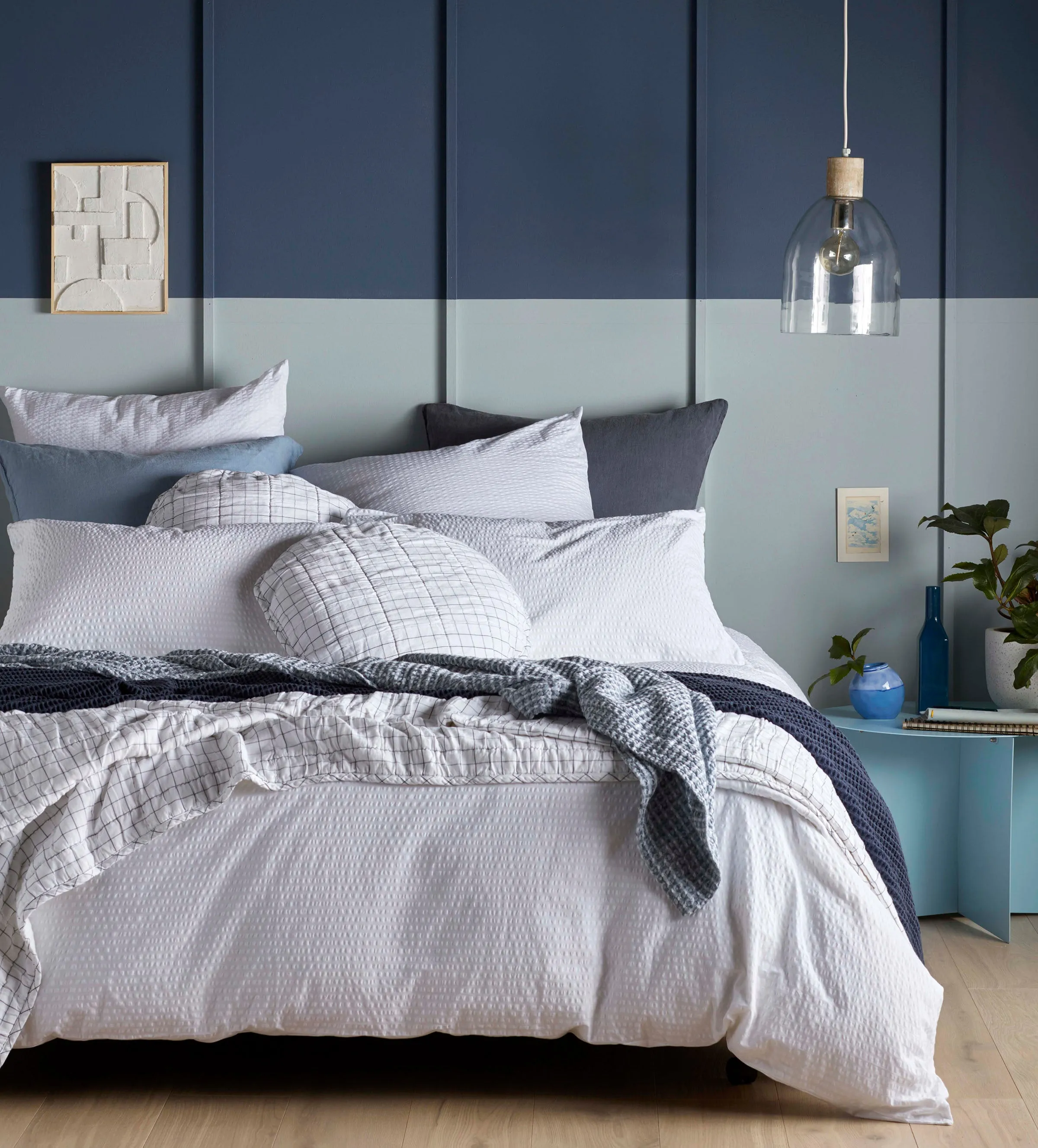 Seersucker Duvet Cover - White, Cotton product