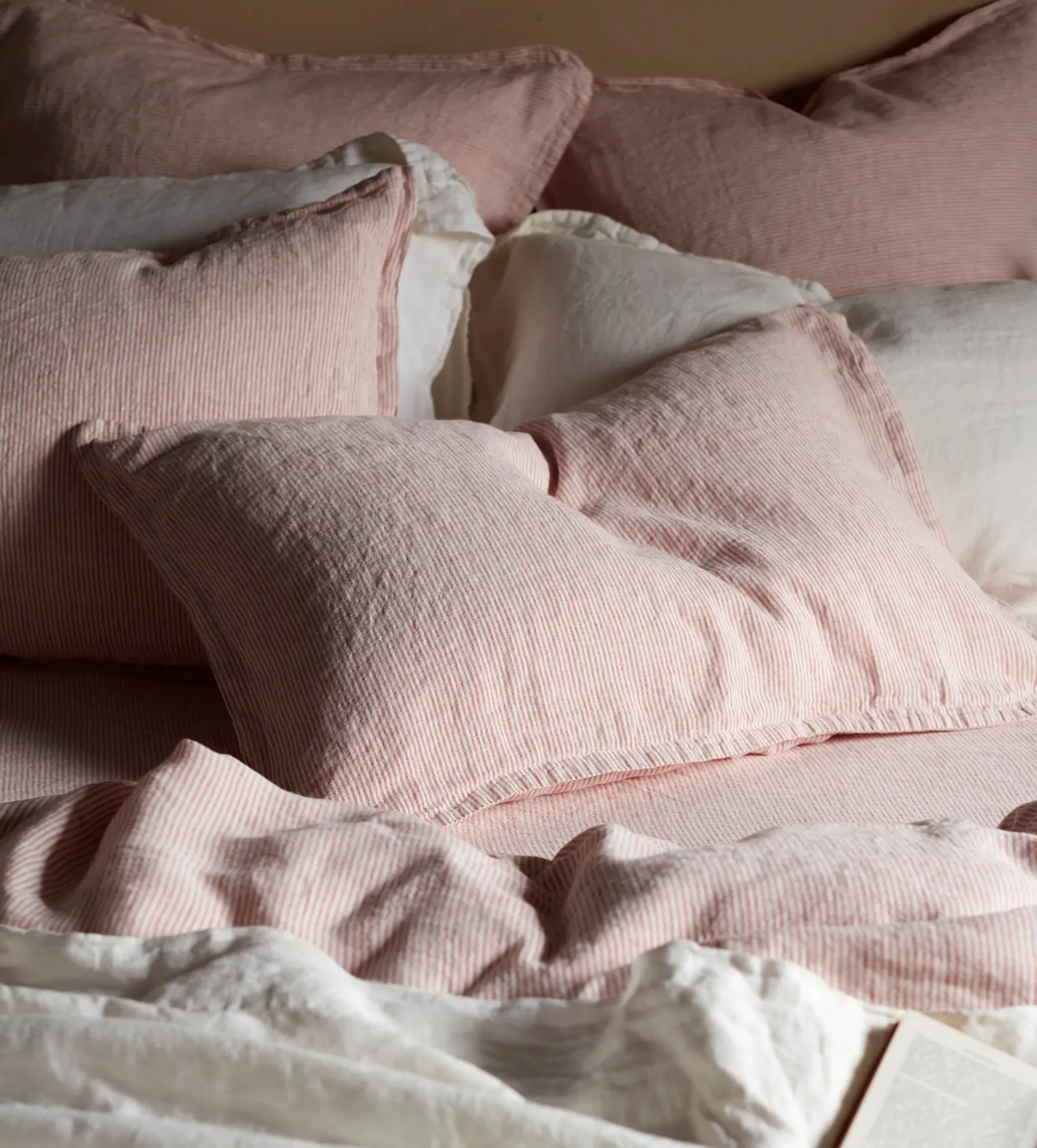 Sid Stripe Oxford Pillowcase - Spice, Linen product