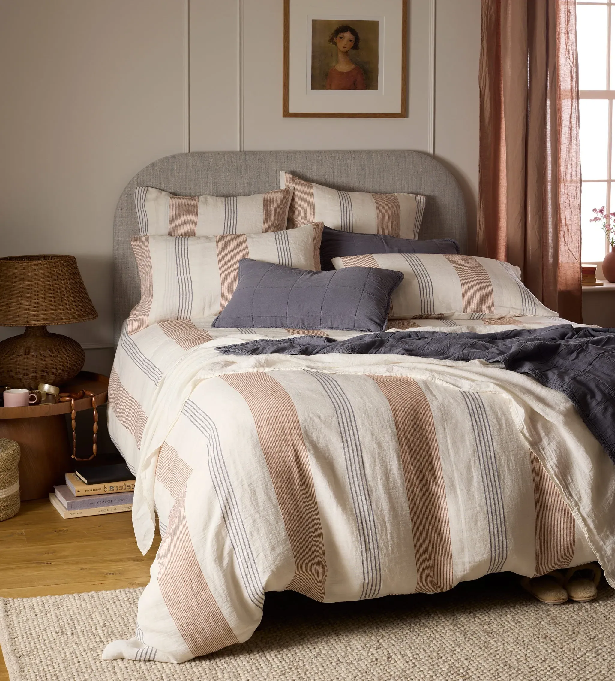 Sienna Stripe Duvet Cover - Linen product