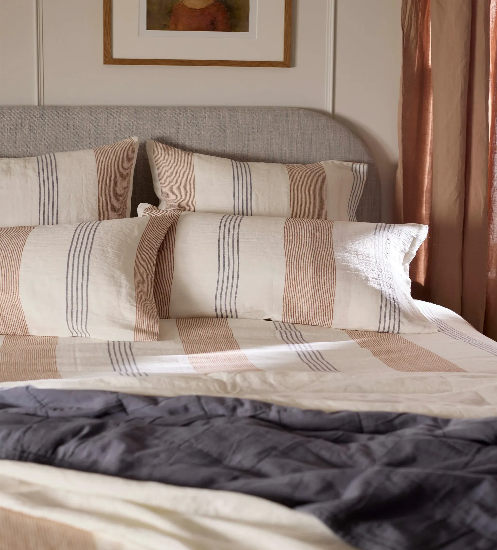 Sienna Stripe Super King Pillowcase - Linen product