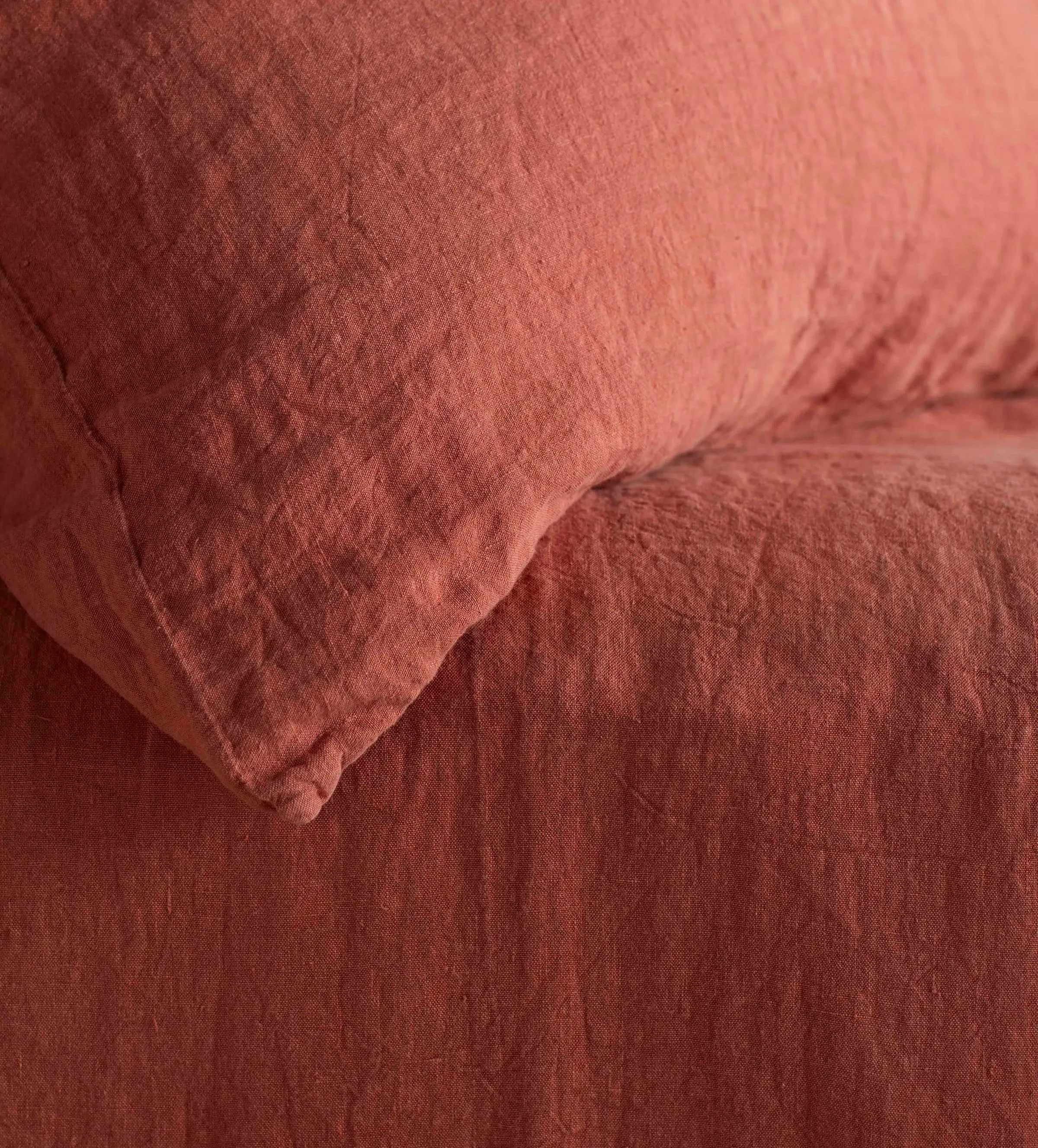 Spice Fitted Sheet - Burnt Orange, Linen product