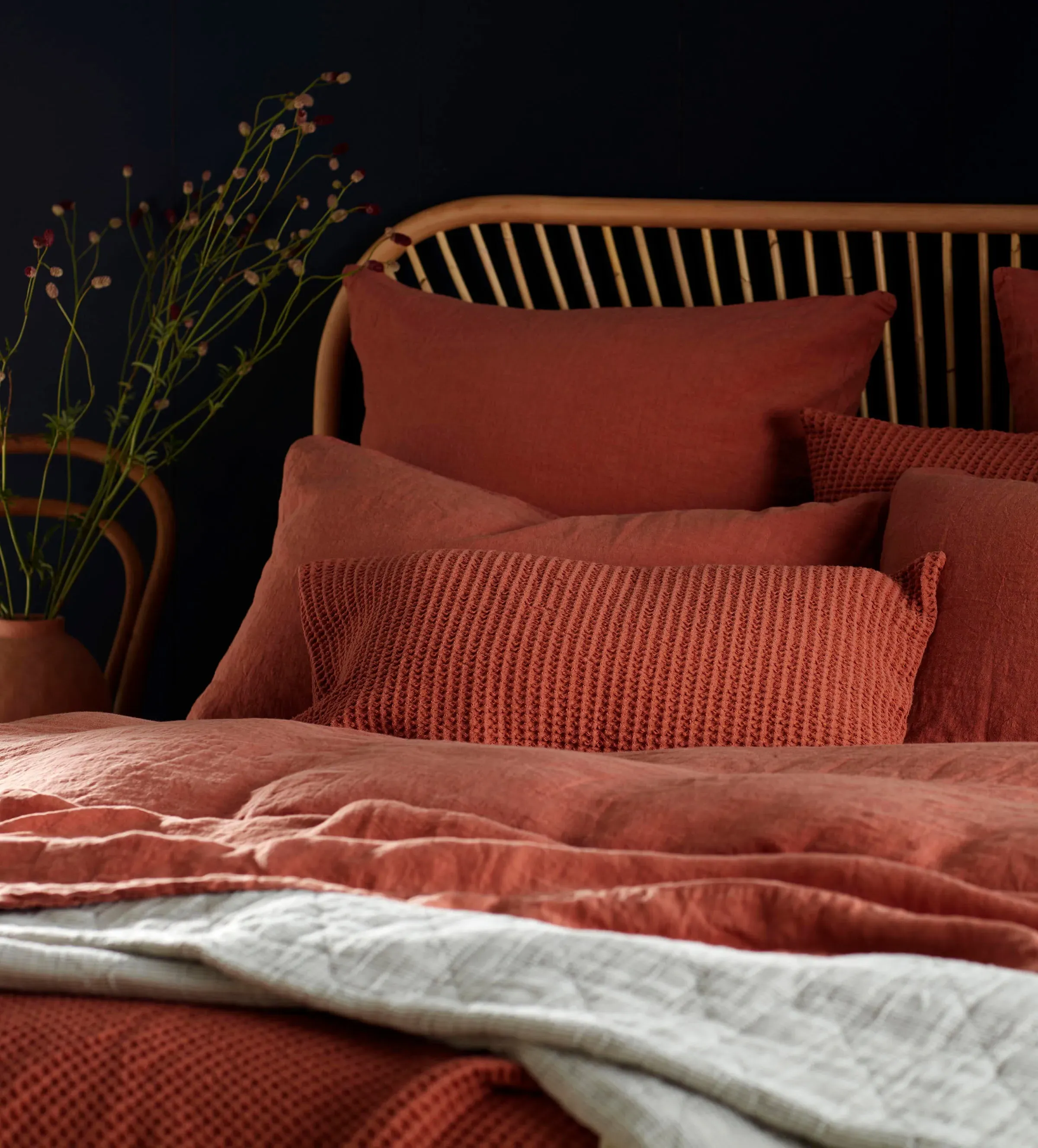 Spice Housewife Pillowcase - Burnt Orange, Linen product