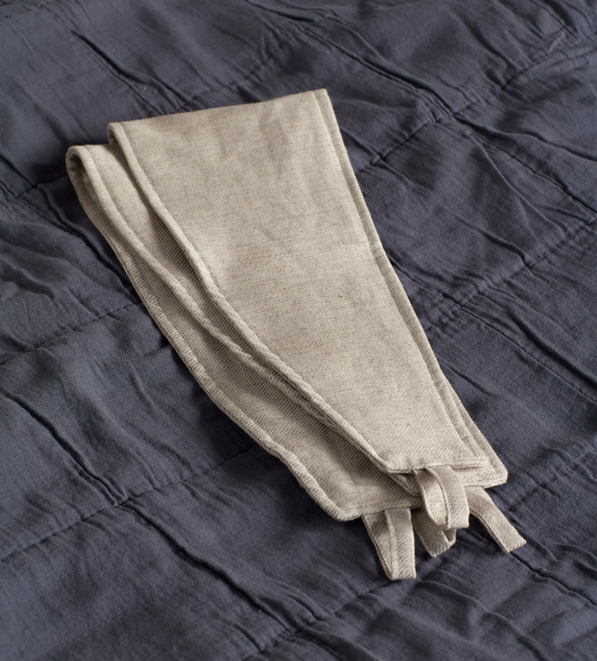 Twill Cotton Linen Curtain Tie Backs Pair - Natural product