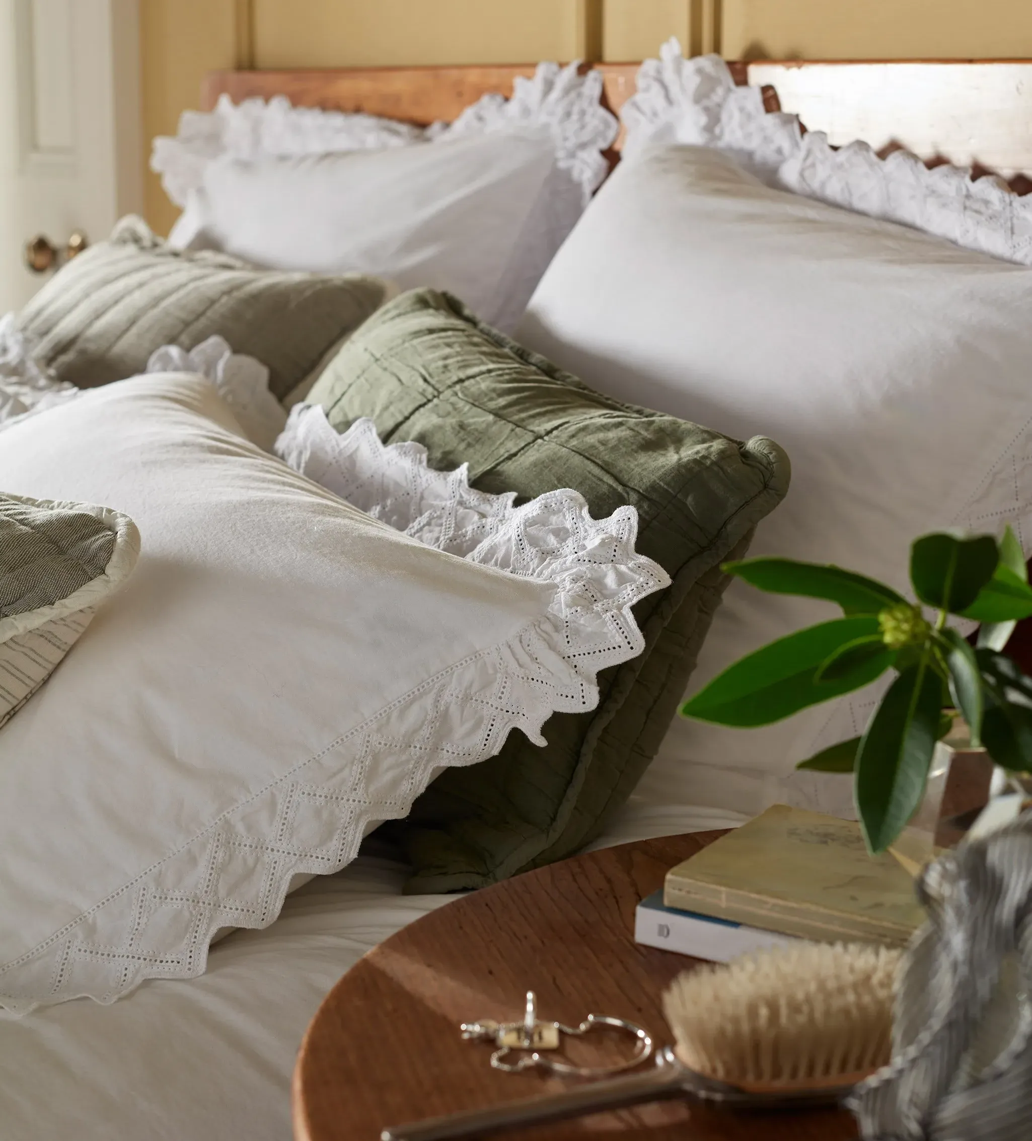 Valerie Square Oxford Pillowcase - White, Cotton product