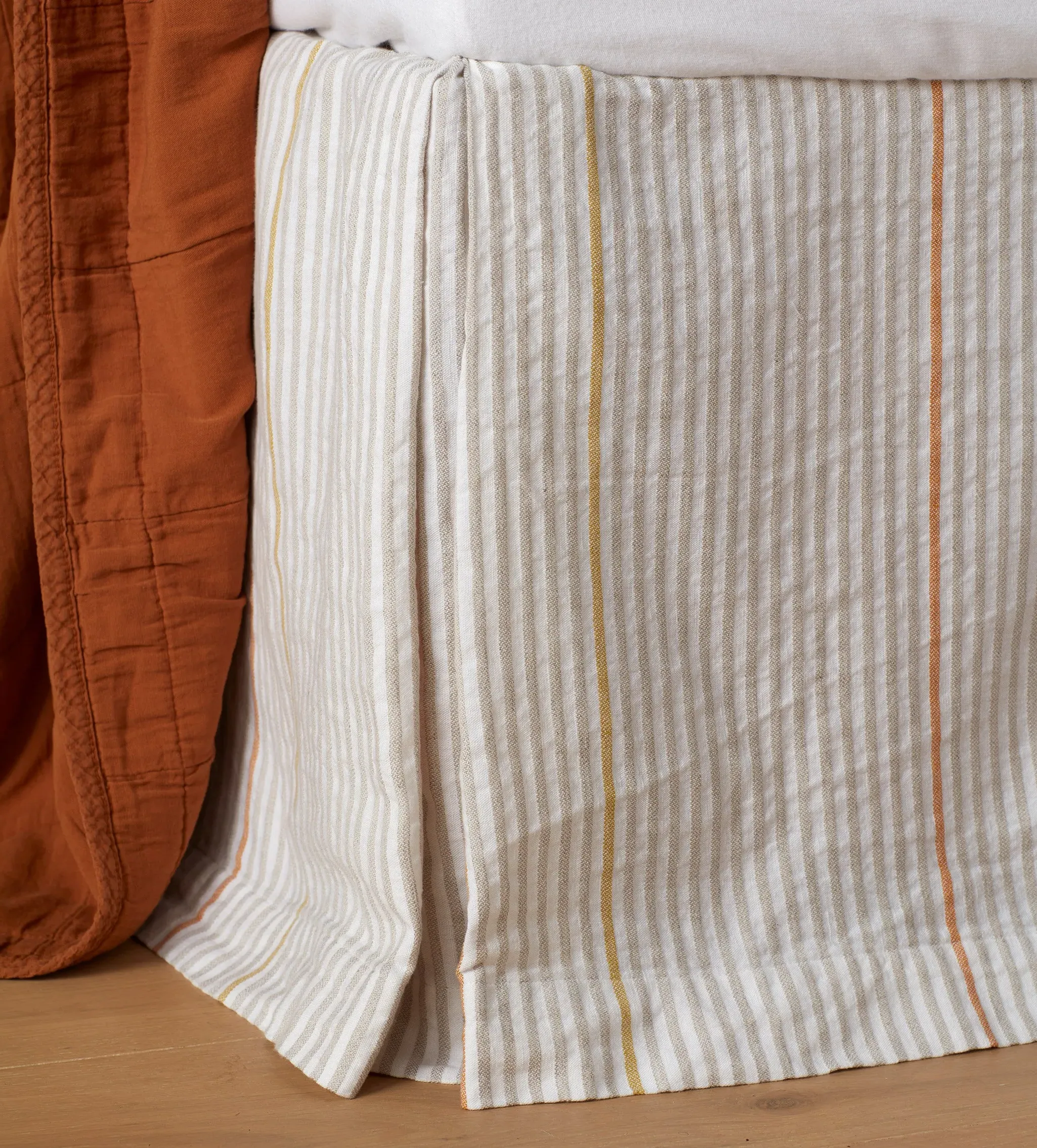 Vinny Bed Valance - White, Cotton Linen product