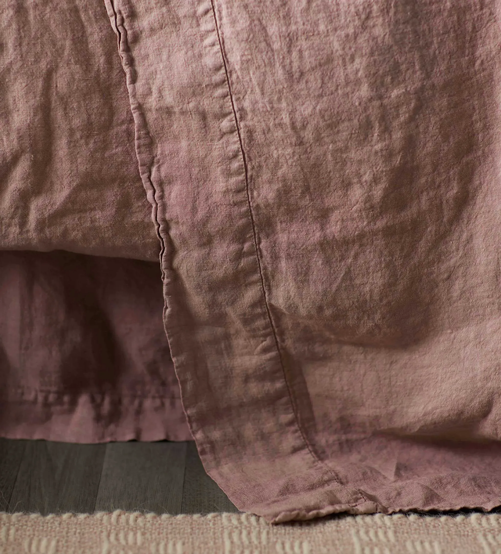 Vintage Rose Flat Sheet - Rose, Linen product