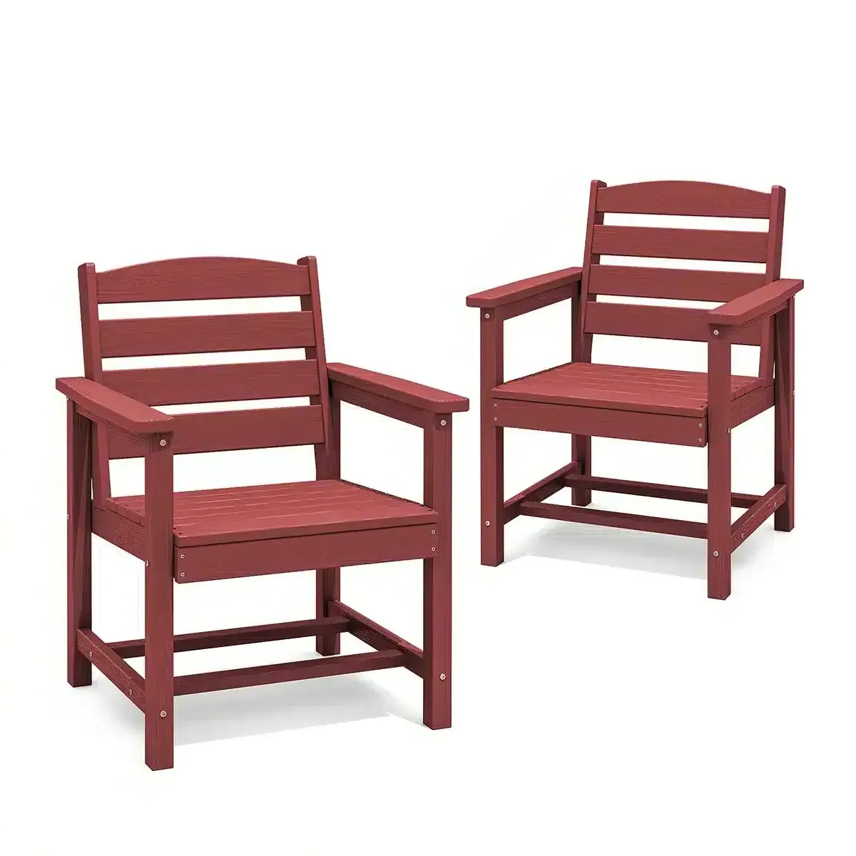 2-Piece Outdoor High Back Dining Armchairs - HDPE product