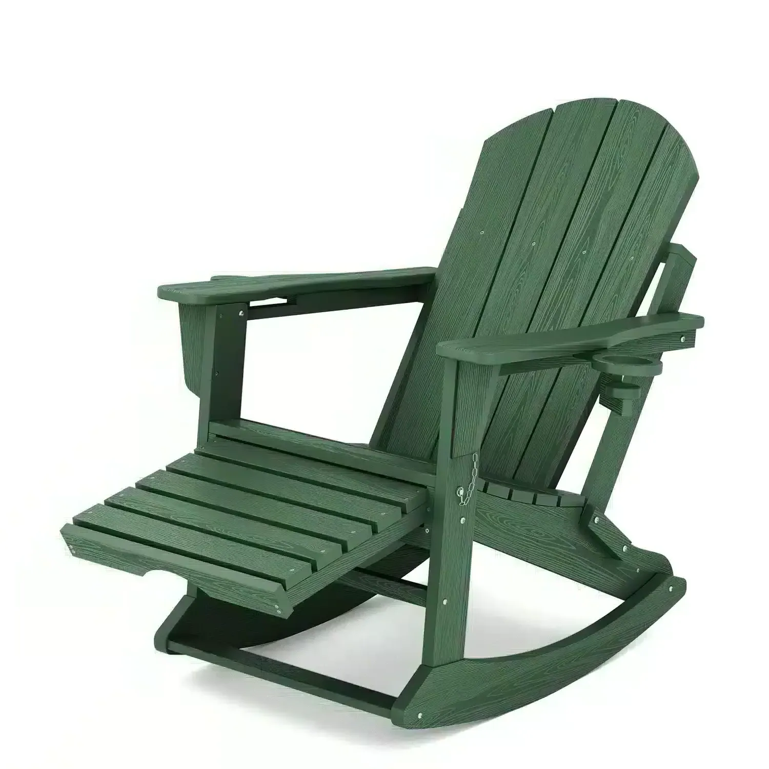 Folding Adirondack Rocking Chair with Ottoman - HDPE product