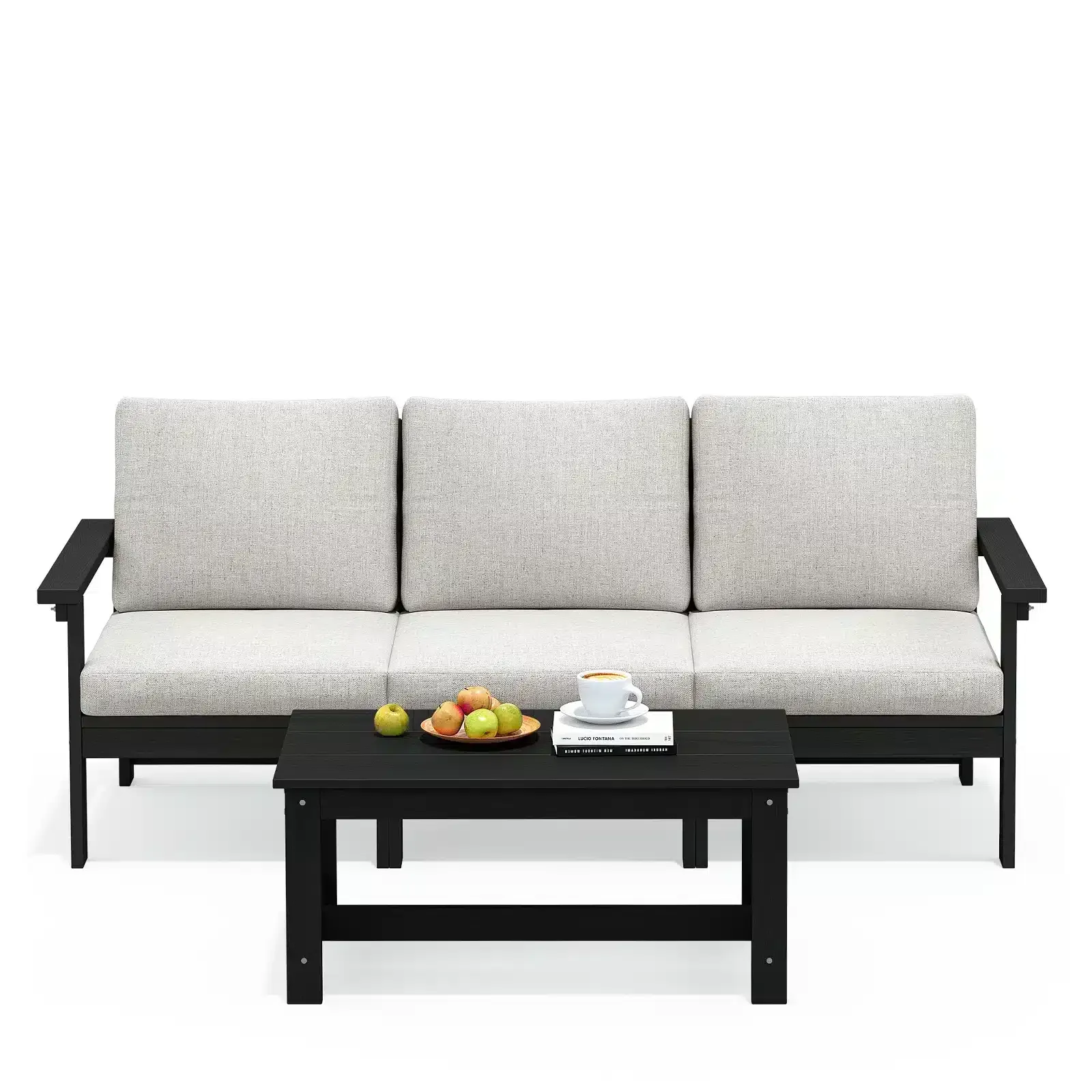 HDPE Poly 3-Seater Outdoor Modular Sofa Set with Coffee Table product