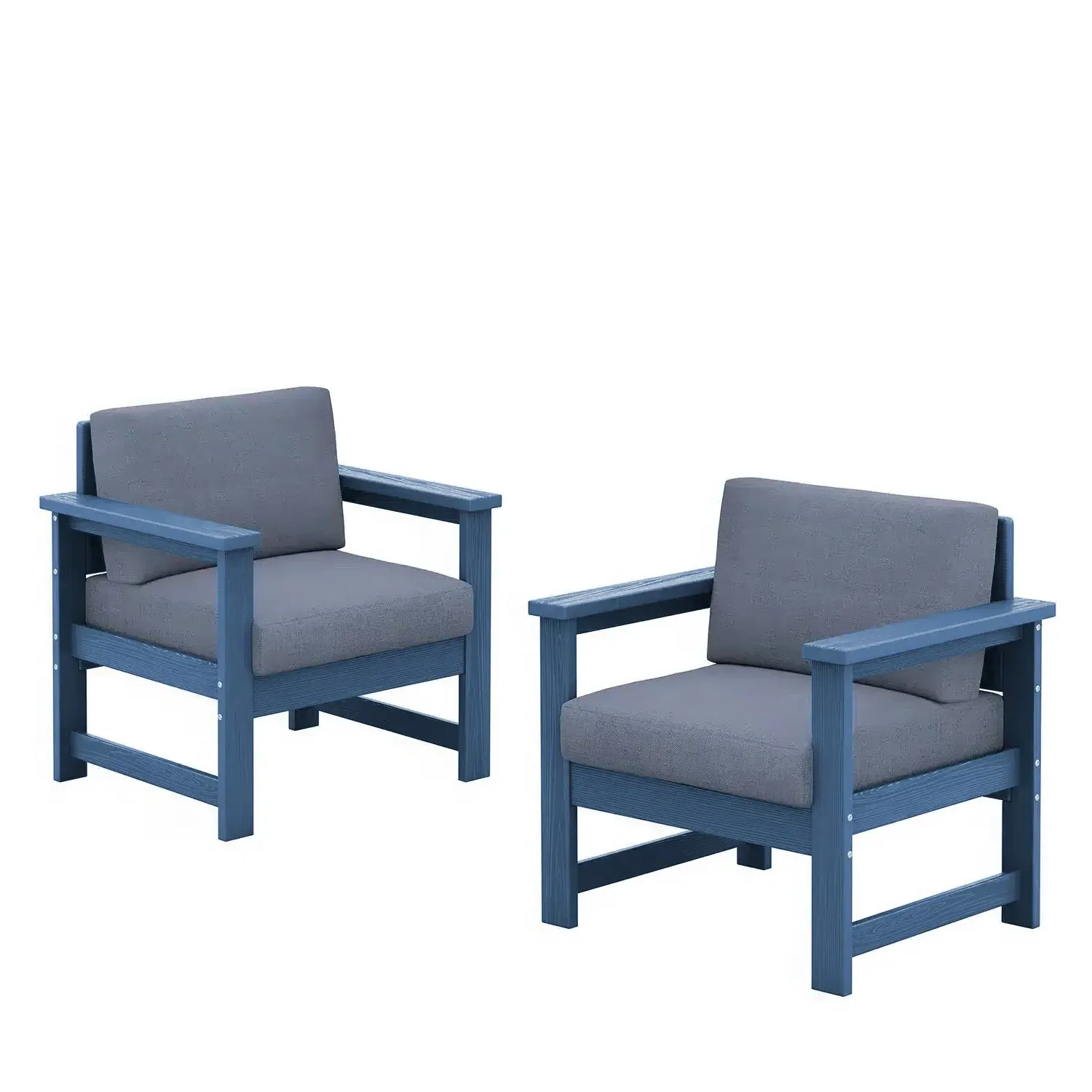 HDPE Poly Outdoor Deep Seating Armchairs Set of 2 product