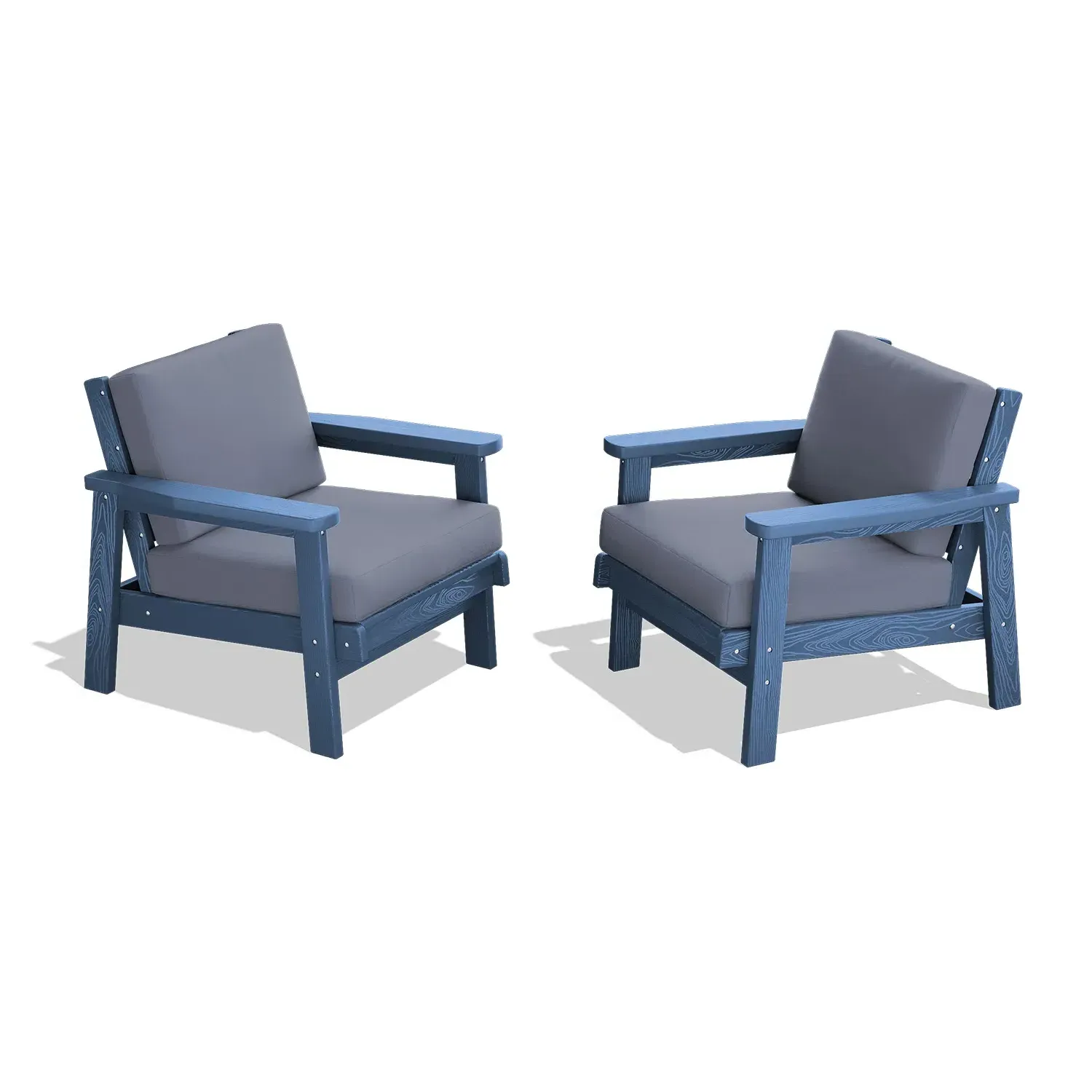 Outdoor Deep Seating Armchairs Set of 2 - HDPE product