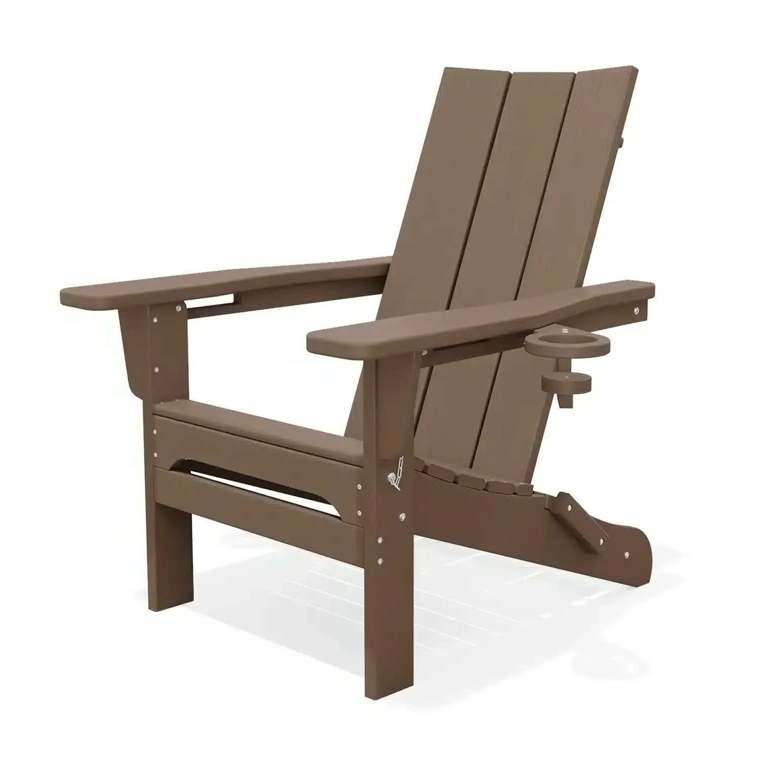 Poly Folding Adirondack Chair with Cup Holders - All-Weather product
