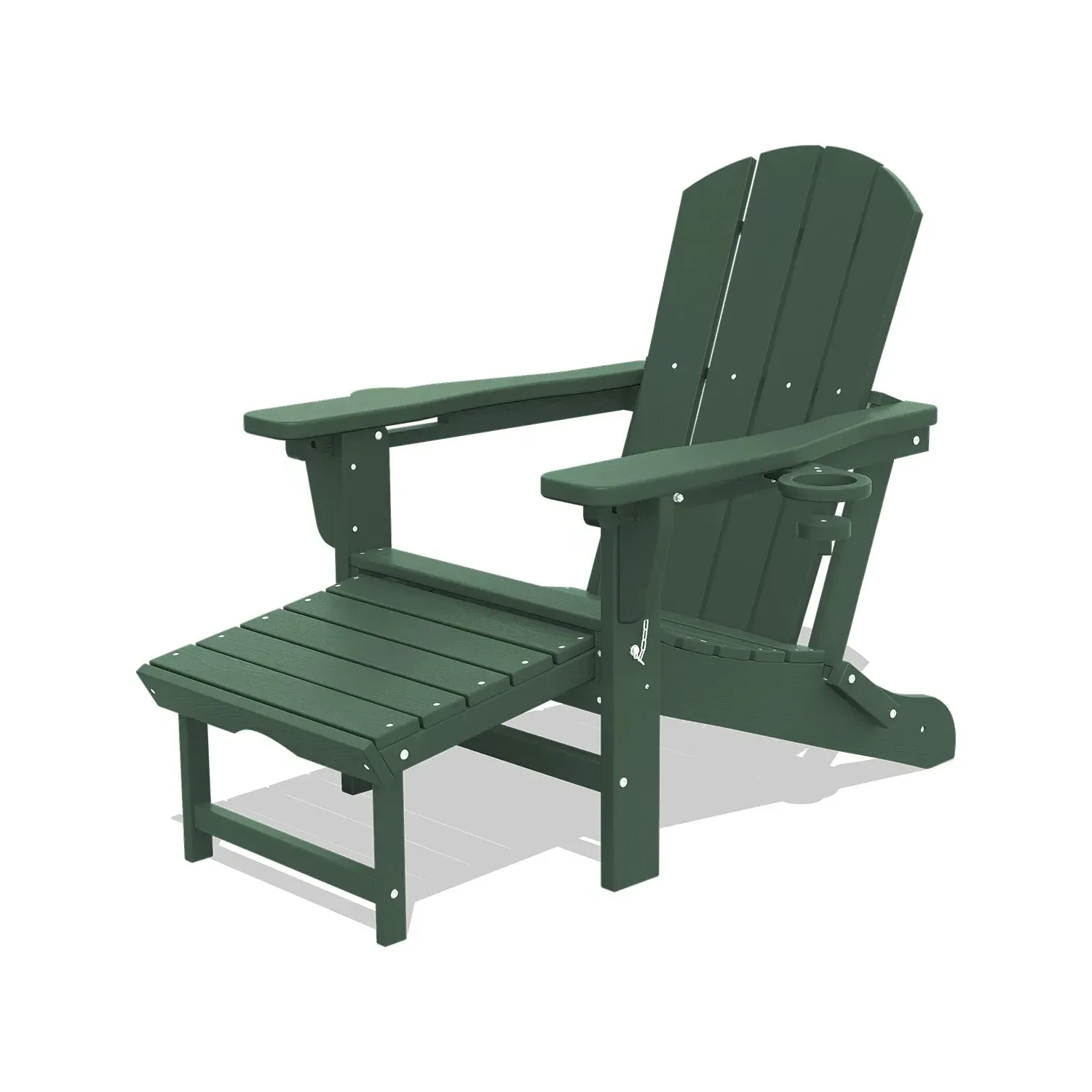 Poly Reclining Adirondack Chair with Ottoman - Poly product