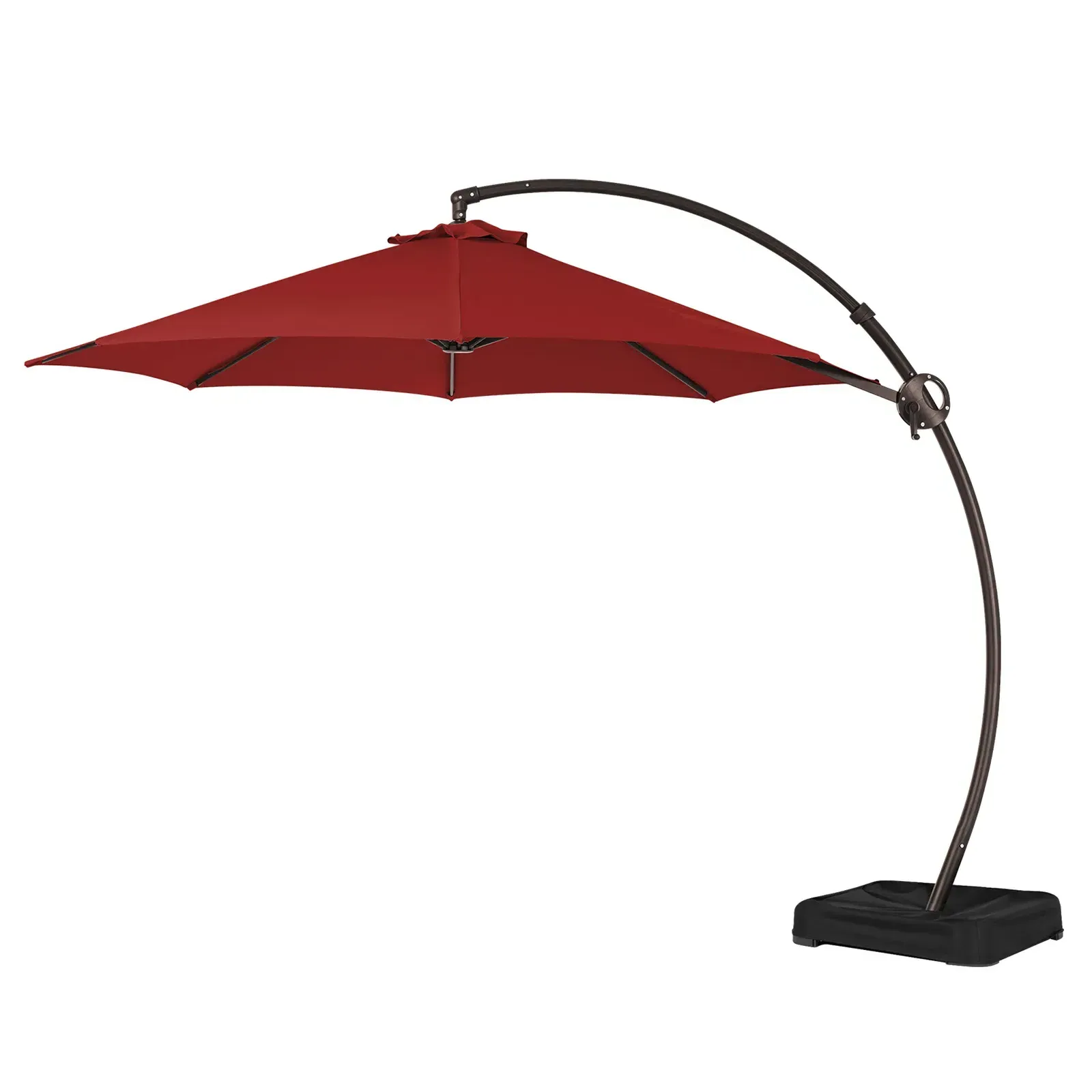 Serwall 10ft Curved Cantilever Patio Umbrella with Base - Beige product