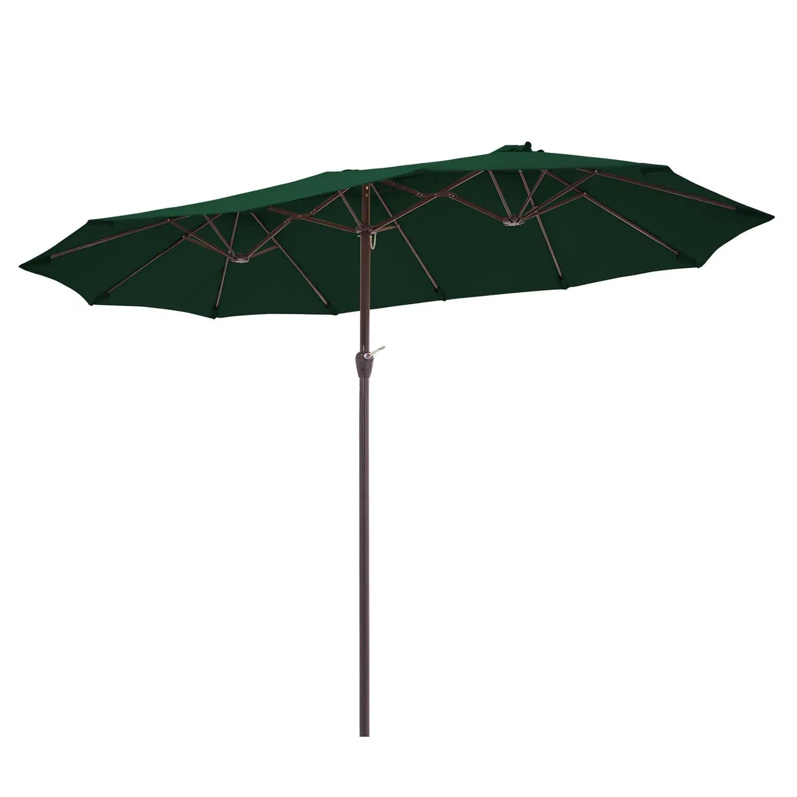 Serwall Extra Large Rectangular Patio Umbrella - Black, Dark Green product