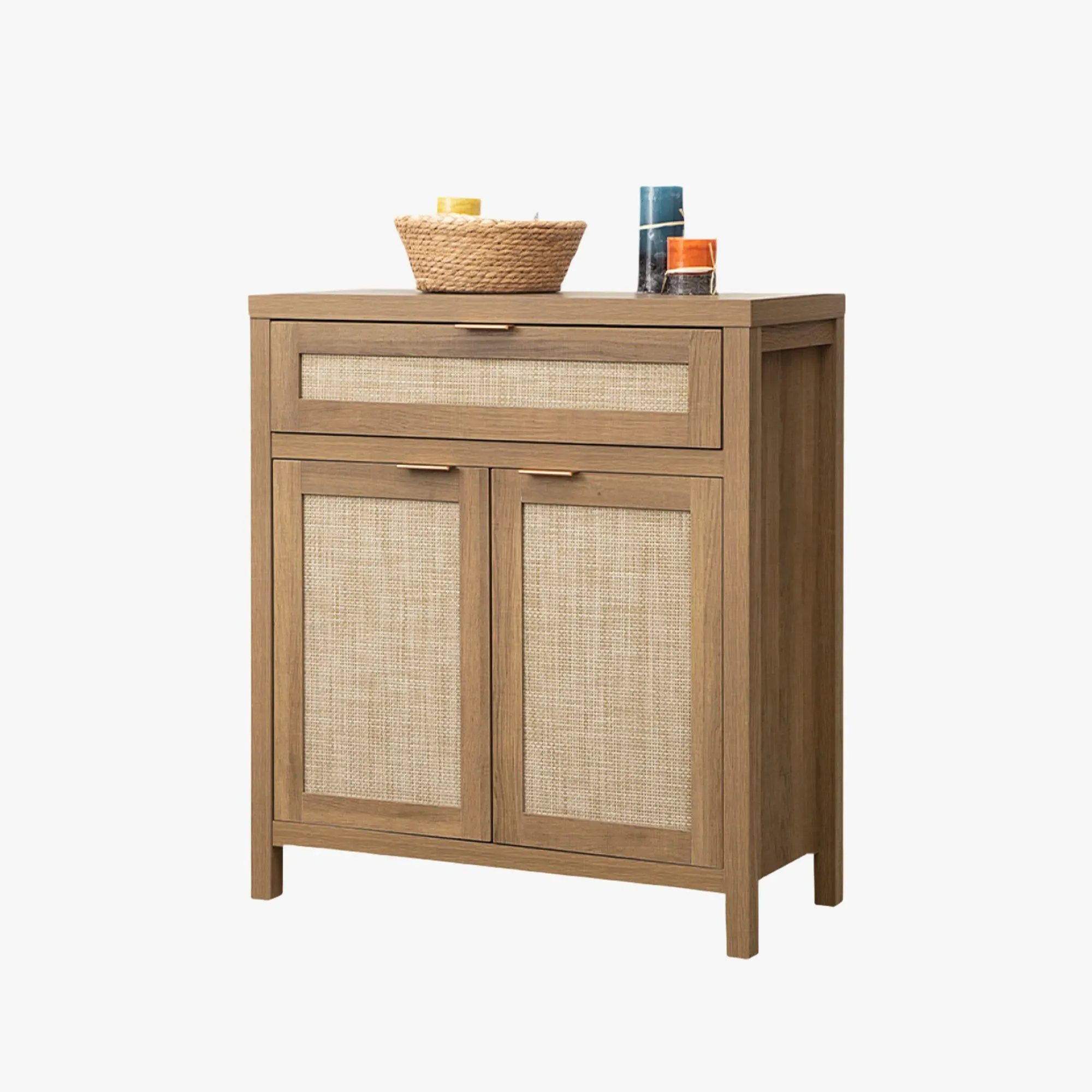Cas Sideboard with Rattan Doors and Drawer - Wood product