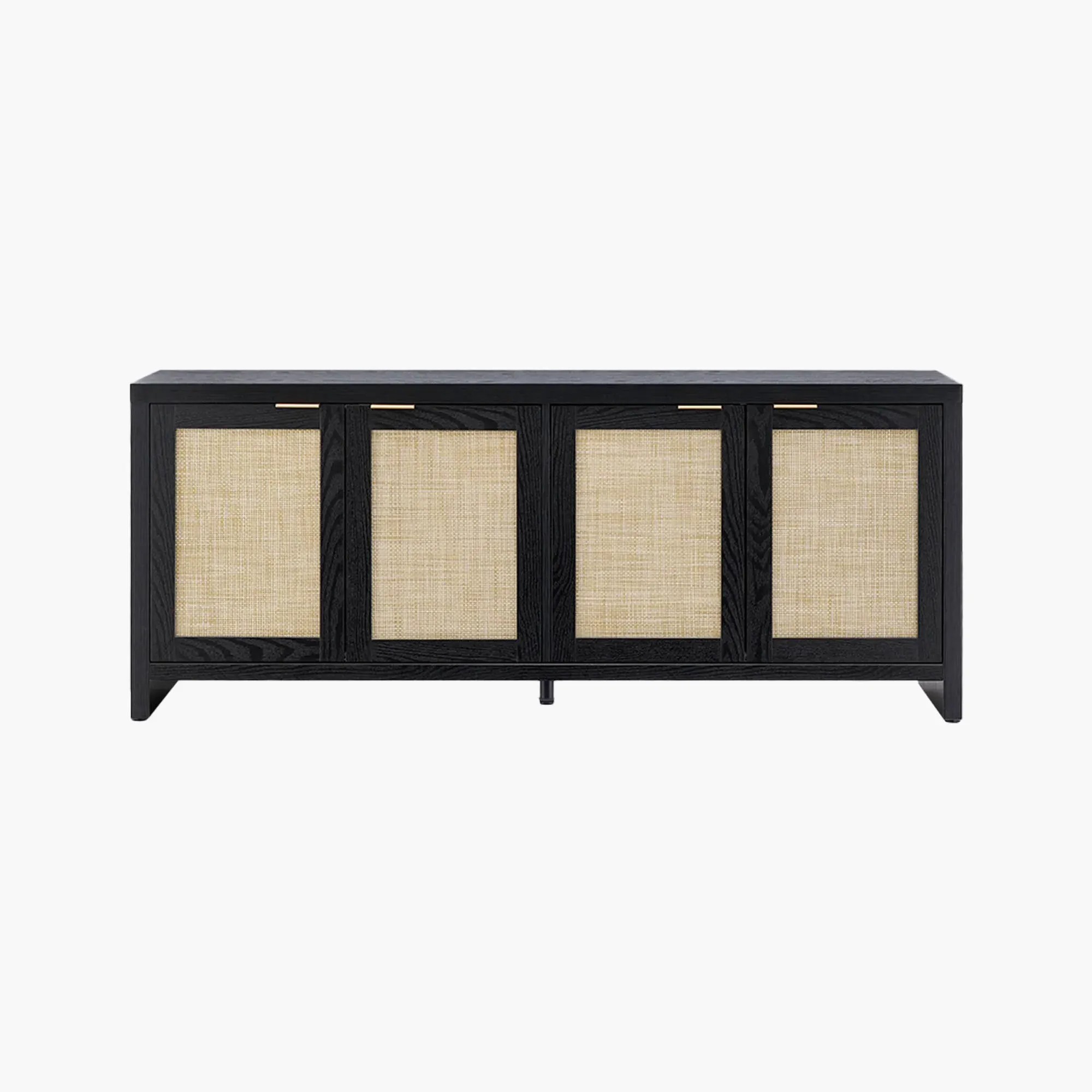 Savanna 4-Door Sideboard Cabinet - Rattan, Wood product