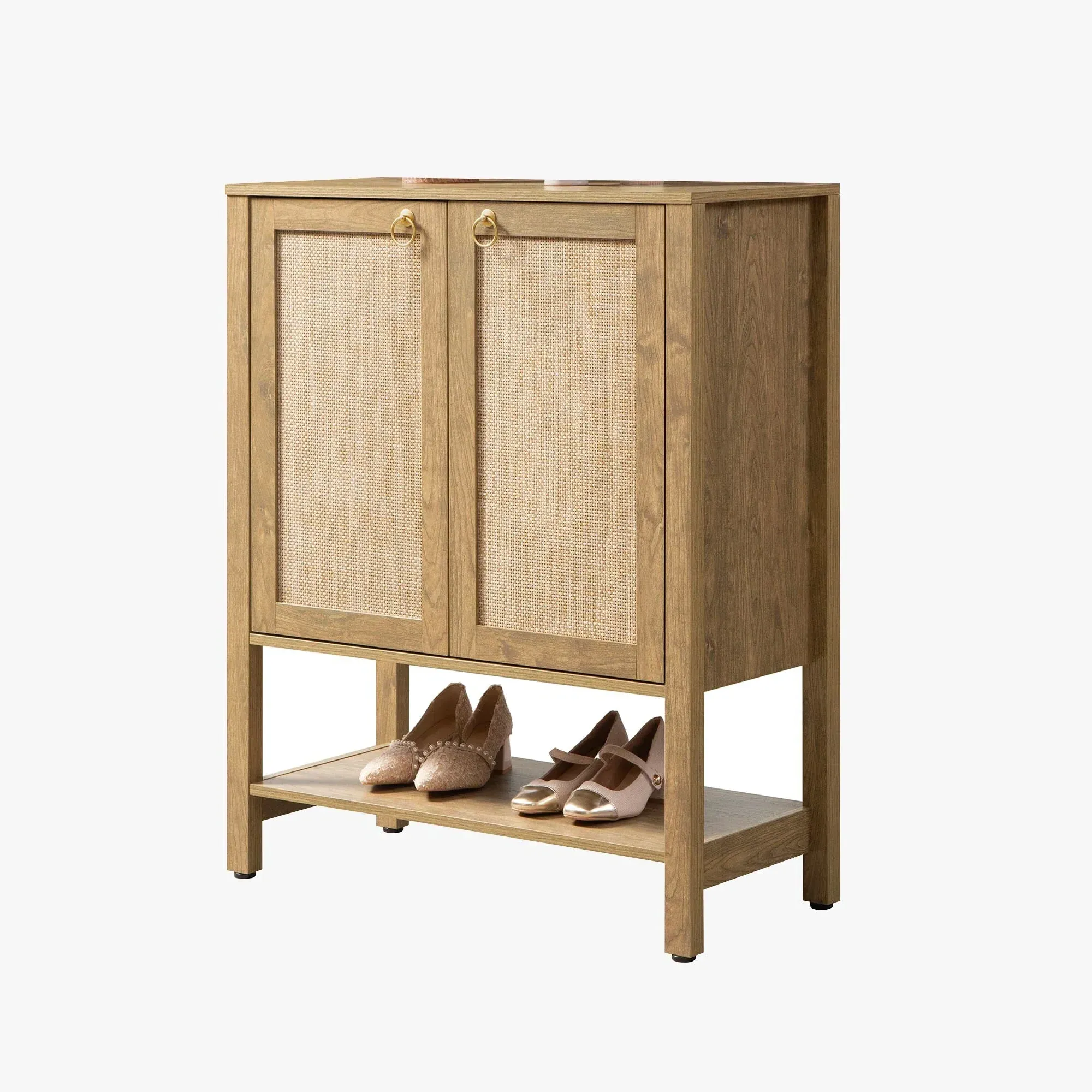 Terra 2-Door Shoe Cabinet with Adjustable Shelves - Carbon Cherry product