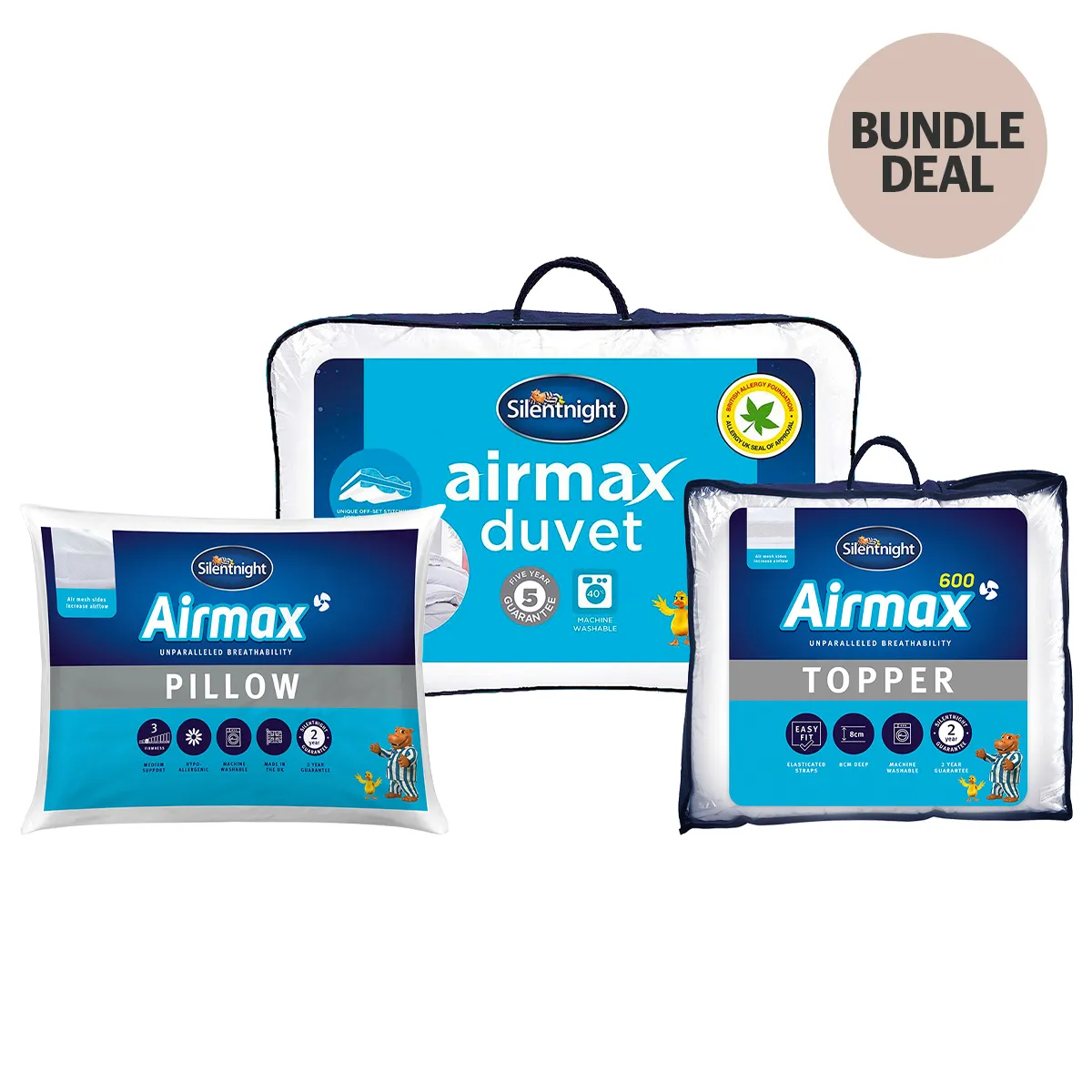 Airmax Single Duvet, Topper & Pillow Bundle product