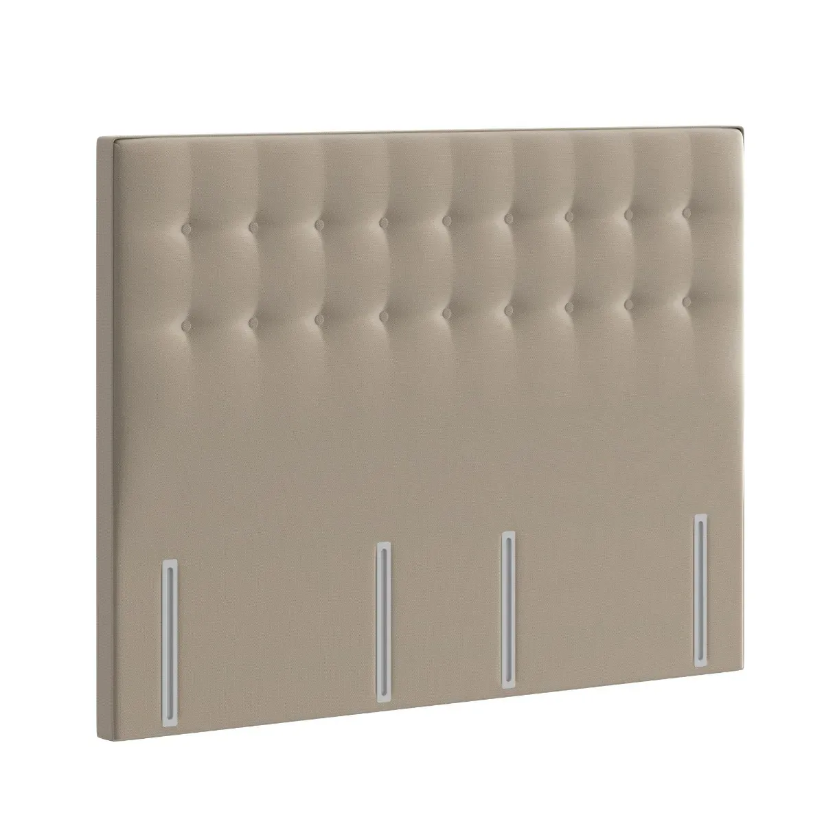Double Headboard with Button Detail - Wheat image