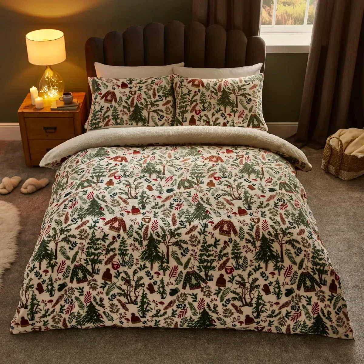Single Duvet Set Winter Design - Fleece image