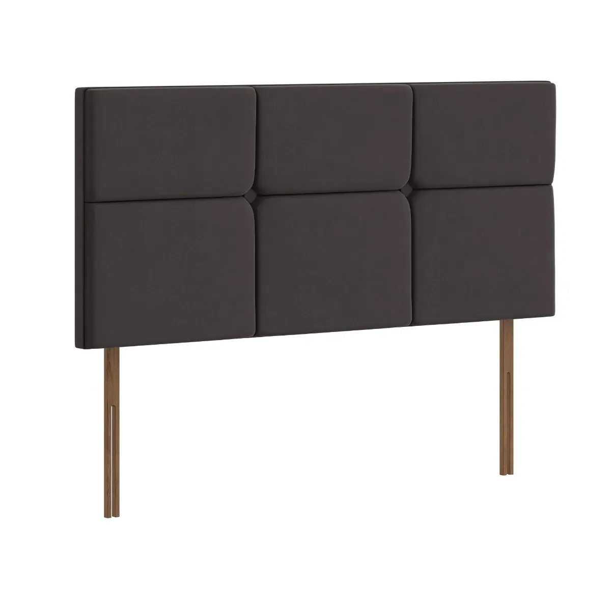 Single Headboard with Buttons - Silver, Velvet image