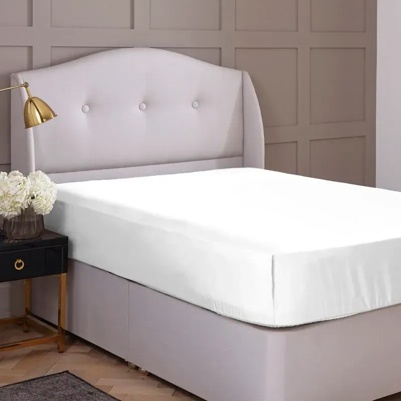Single Super Deep Fitted Sheet - White, Cotton product