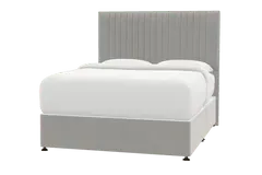 Camden Single Ottoman Bed Frame - Silver Grey, Dark Wood by Simba