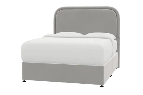Harewood King Size Bed with Storage - Silver Grey, Dark Wood by Simba, alternate view