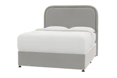 Harewood Single Bed with Storage - Silver Grey, Dark Wood by Simba