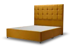 Hoxton Single Bed with Electric Ottoman - Mustard, Chrome product
