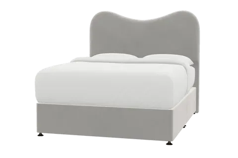Jesmond Single Bed Frame - Silver Grey, Dark Wood by Simba, alternate view