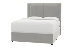 Kelham Super King Size Bed Frame - Silver Grey, Dark Wood by Simba