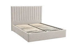 Radlett King Size Bed with Storage - Steel Grey by Simba