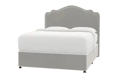 Richmond Double Bed Frame - Silver Grey, Dark Wood by Simba