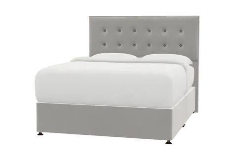 Saltaire Super King Bed Frame - Silver Grey, Dark Wood by Simba, image 2