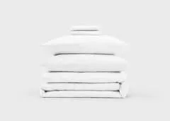 Cotton Percale Single Bedding Bundle - Pure White, Cotton product