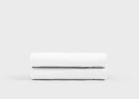 Cotton Percale Single Fitted Sheet - Soft Oat by Simba, image 2