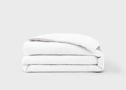 Soft Muslin Double Duvet Cover - Cloud Grey by Simba, alternate view