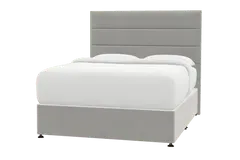 Wilmslow King Size Bed with Storage - Silver Grey, Dark Wood by Simba