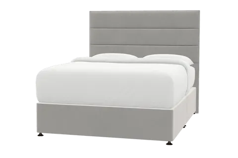Wilmslow Single Bed Frame - Silver Grey, Dark Wood by Simba, alternate view