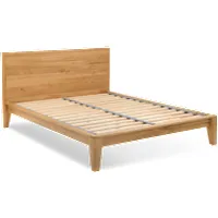 Yasumi Double Bed Frame with Headboard - Natural, Oak by Simba, image 3